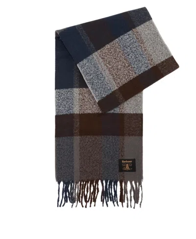 Barbour Esterdale Check-pattern Beanie Scarf Set In Brown