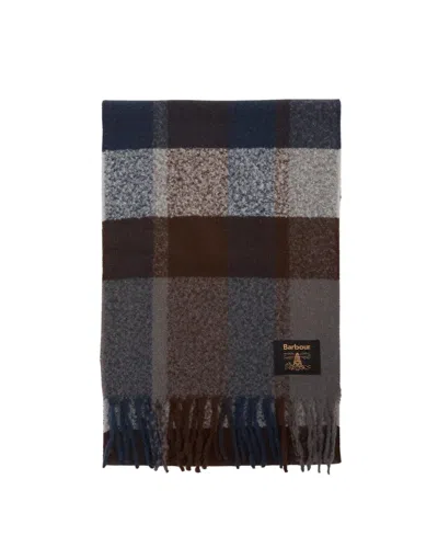 Barbour Esterdale Check-pattern Beanie Scarf Set In Brown