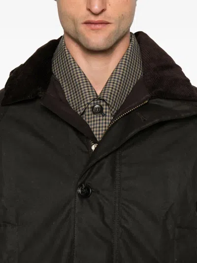 Barbour Beaudale Wax Trench Coat In Black