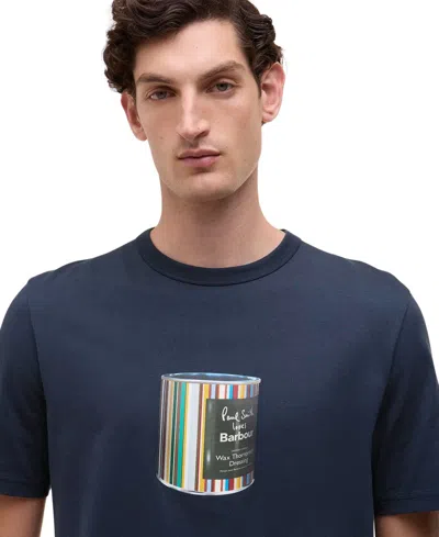 Barbour Wax Can T-shirt In Blue