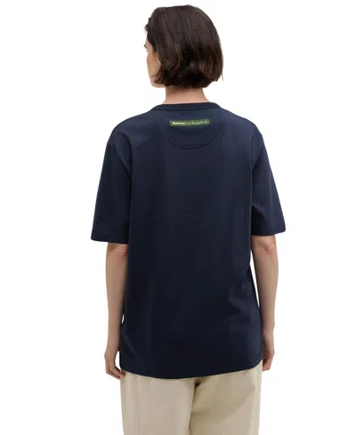 Barbour Wax Can T-shirt In Blue