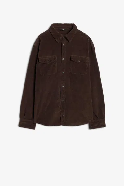 7 For All Mankind Overshirt Corduroy Coffee Bean In Brown