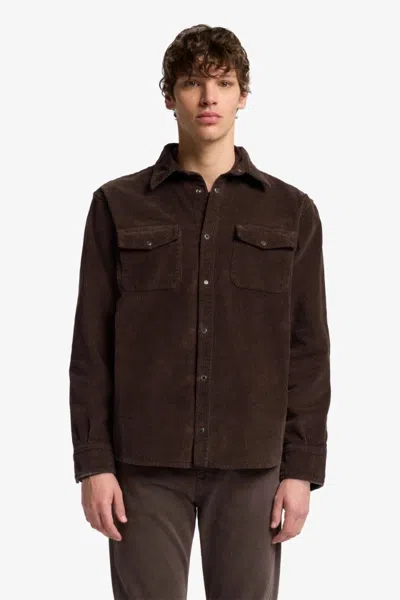 7 For All Mankind Overshirt Corduroy Coffee Bean In Brown