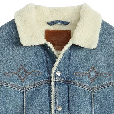 Levi's Sherpa Trucker Jacket Blue In Purple