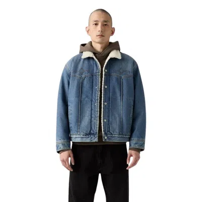 Levi's Sherpa Trucker Jacket Blue In Purple