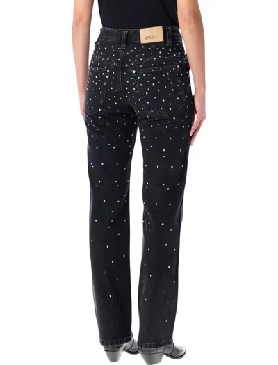 Isabel Marant Étoile Brinsa Festive Studded Straight Leg In Black