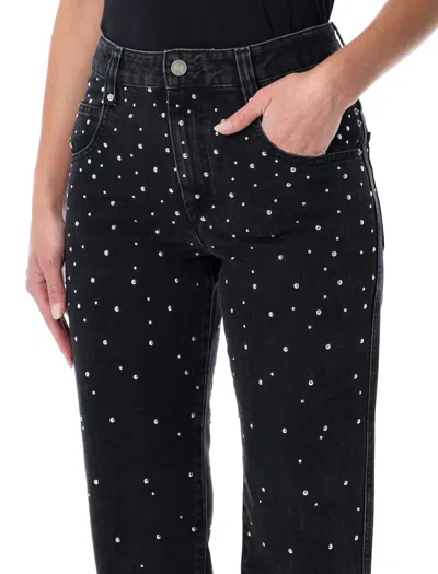 Isabel Marant Étoile Brinsa Festive Studded Straight Leg In Black