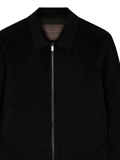 Paul&amp;shark Blouson Made With A Loro Piana Green Storm System Fabric In Black