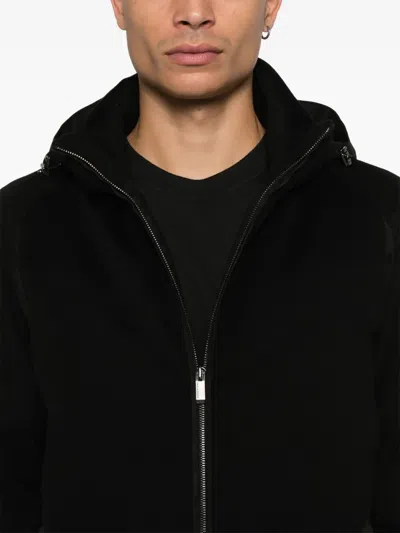 Paul&amp;shark Eider Down Puffer Jacket Made In 100% Cashmere In Black