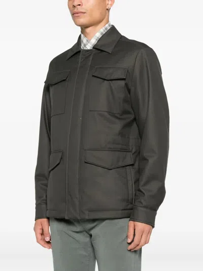 Paul&amp;shark Typhoon X Soft Field Jacket With Alcantara Details In Black