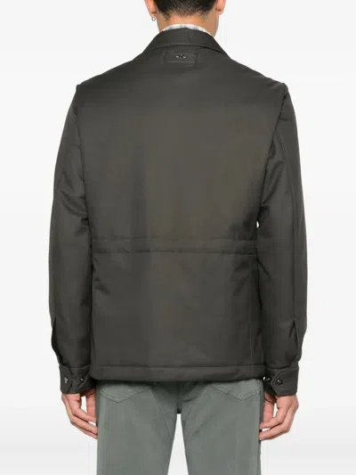 Paul&amp;shark Typhoon X Soft Field Jacket With Alcantara Details In Black