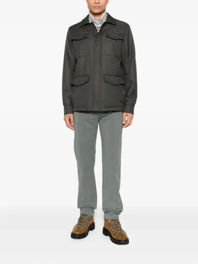 Paul&amp;shark Typhoon X Soft Field Jacket With Alcantara Details In Black