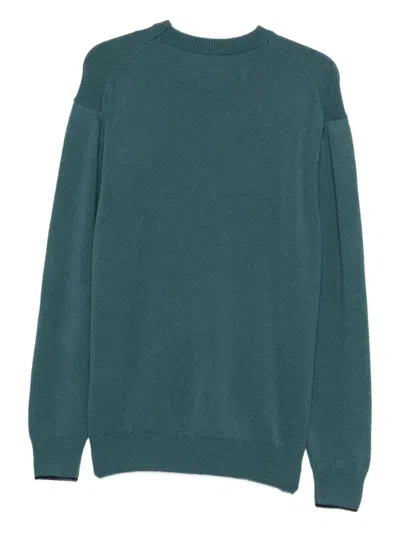 Paul&amp;shark Shark Tag Wool Cashmere Crewneck In Brown