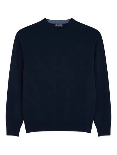 Paul&amp;shark Shark Tag Wool Cashmere Crewneck In Blue