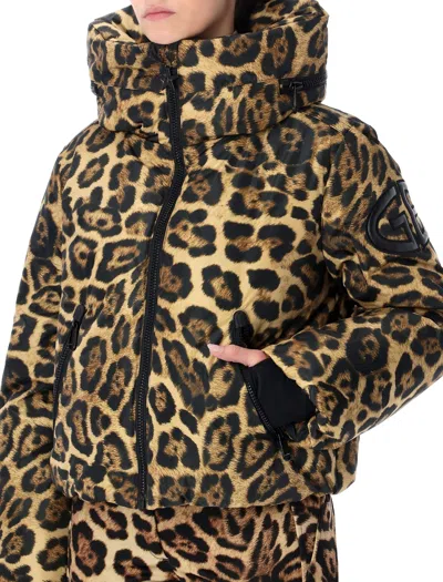 Goldbergh Pantera Short Down Ski Jacket In Brown