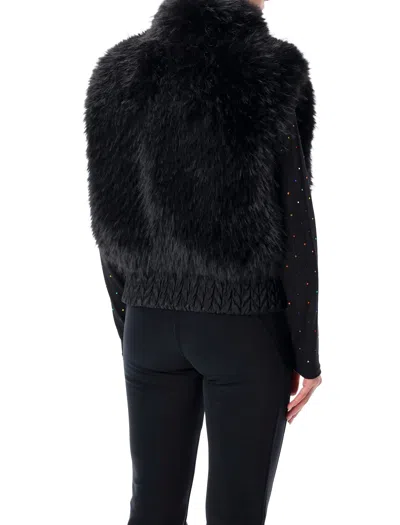 Goldbergh Dahlia Reversible Faux Fur Bodywarmer In Black