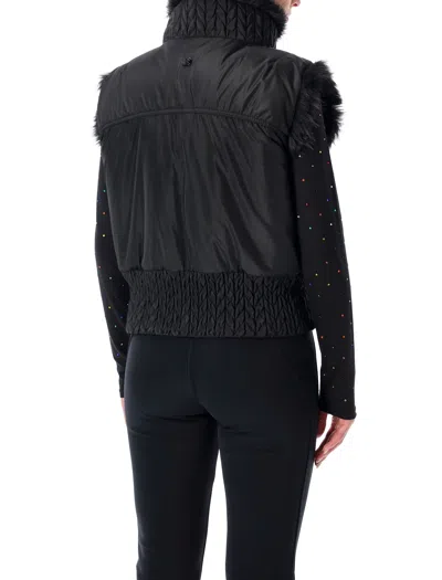 Goldbergh Dahlia Reversible Faux Fur Bodywarmer In Black