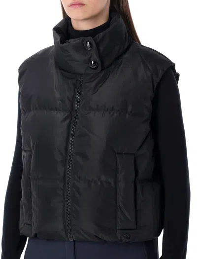 Goldbergh High Collar Padded Sleeveless Jacket In Black