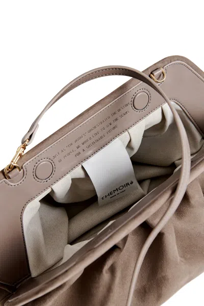 Themoirè Medium Bios Clutch Colour Mud Suede Effect In Gray