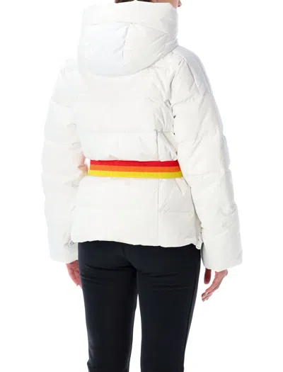Goldbergh Bufera Belted Ski Jacket In White