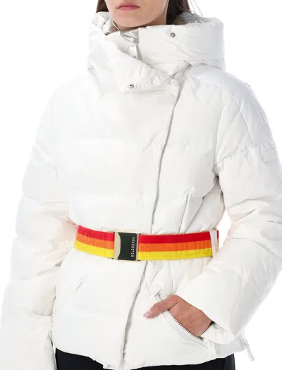 Goldbergh Bufera Belted Ski Jacket In White