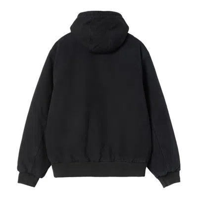 Carhartt Functional Organic Cotton Jacket With Structured Silhouette In Black