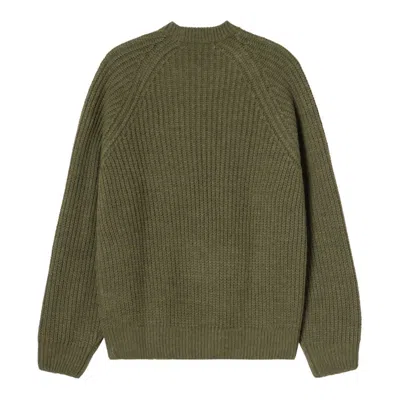 Carhartt Work In Progress Firth Oversize Ribbed Crewneck Sweater In Green