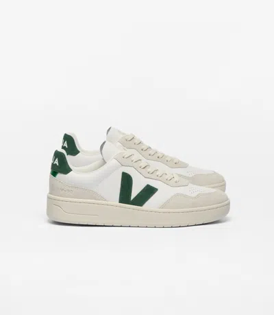 Veja V-90 Organic Leather Sneaker In Neutral