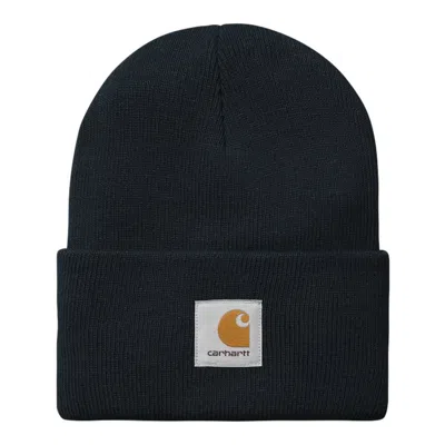 Carhartt Midnight Blue Acrylic Watch Hat In Black