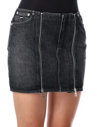 Jean Paul Gaultier Mini Skirt With Pockets And Belt Loops In Black