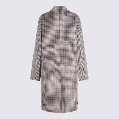 Mackage Houndstooth-pattern Coat In Brown