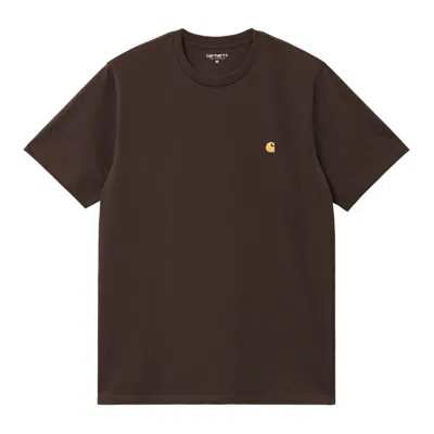 Carhartt S/s Chase T-shirt In Brown