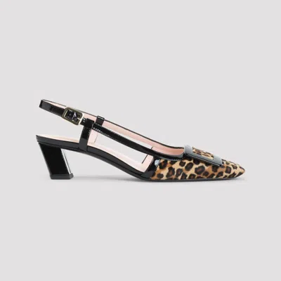 Roger Vivier Chic Slingback Block Heel Pump In Animal Print