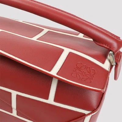 Loewe Large Brick Puzzle Edge Shoulder Bag In Red