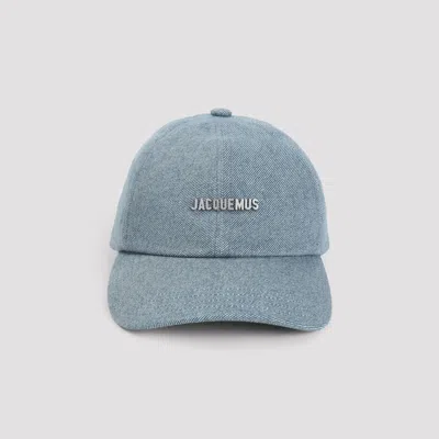 Jacquemus Curved Brim Cap For Everyday Wear In Blue