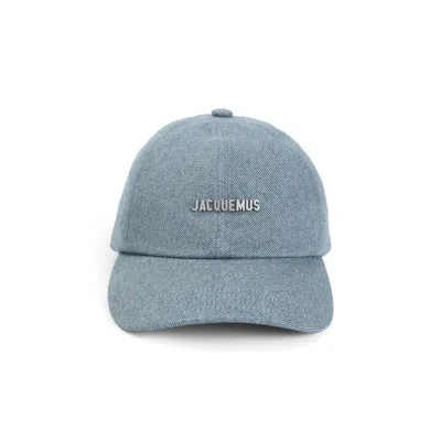 Jacquemus Curved Brim Cap For Everyday Wear In Blue