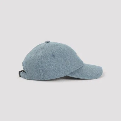 Jacquemus Curved Brim Cap For Everyday Wear In Blue