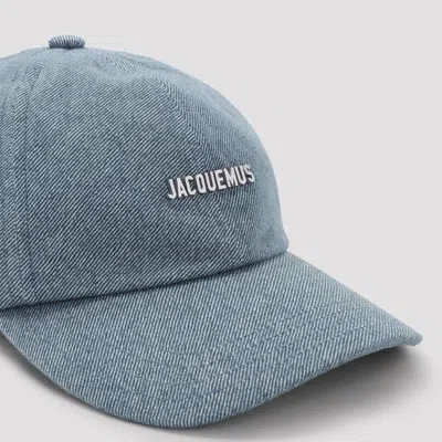 Jacquemus Curved Brim Cap For Everyday Wear In Blue