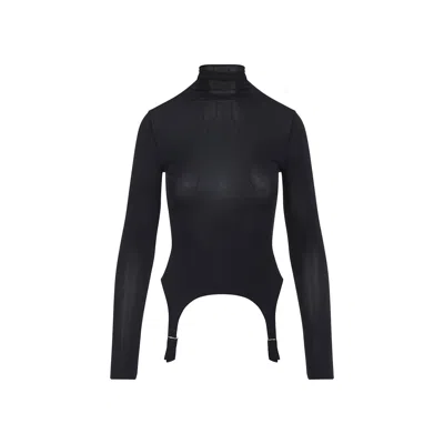 Jean Paul Gaultier Lingerie Garter Top In Blue