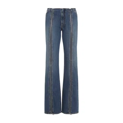 Jean Paul Gaultier Front Zip Trousers Featuring Pockets In Blue