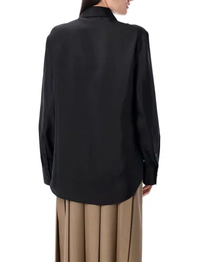 Rohe Silk Knotted Shirt In Black