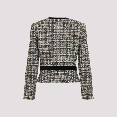Valentino Garavani Multicolored Patterned Wool-blend Jacket In Multi
