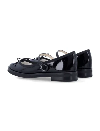 Repetto Black Patent Leather Cendrillon College Mary Janes In Black