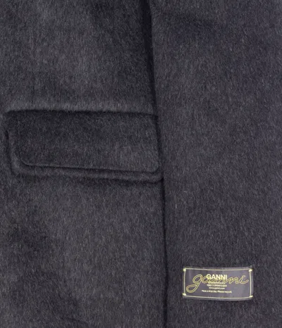 Ganni Double Faced Jacket In Gray