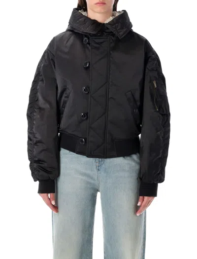 Isabel Marant Étoile Marant Étoile Elisa Short Quilted Satin Jacket In Black
