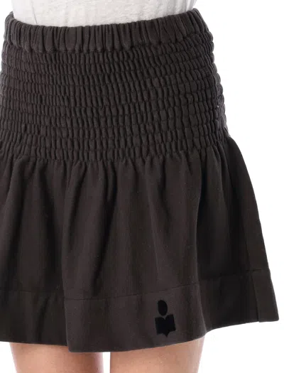 Isabel Marant Étoile Isabel Marant Etoile Charcoal Cotton Pacifica Mini Skirt In Black