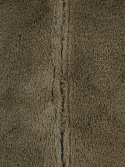 Save The Duck Bridget Brown Reversible Jacket With Front Zip Closure In Ecofur Woman In Brown