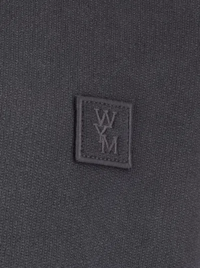 Wooyoungmi Grey Sweatshirt With Logo Patch On The Front And Logo Lettering On The Back In Cotton Man In Gray