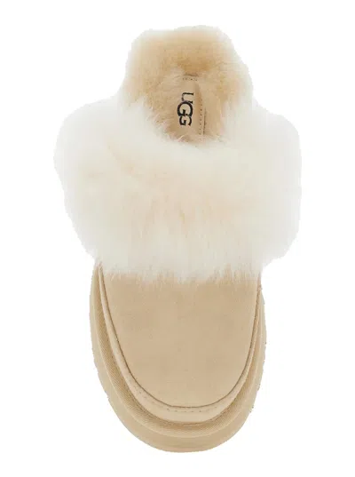 Ugg Chalet Beige Ankle Boots With Fur Design In Suede Woman In Neutral
