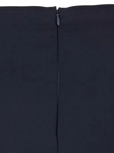 Mauro Grifoni Blue Skirt With Rear Single Slit And Rear Zip Closure In Fabric Woman In Blue